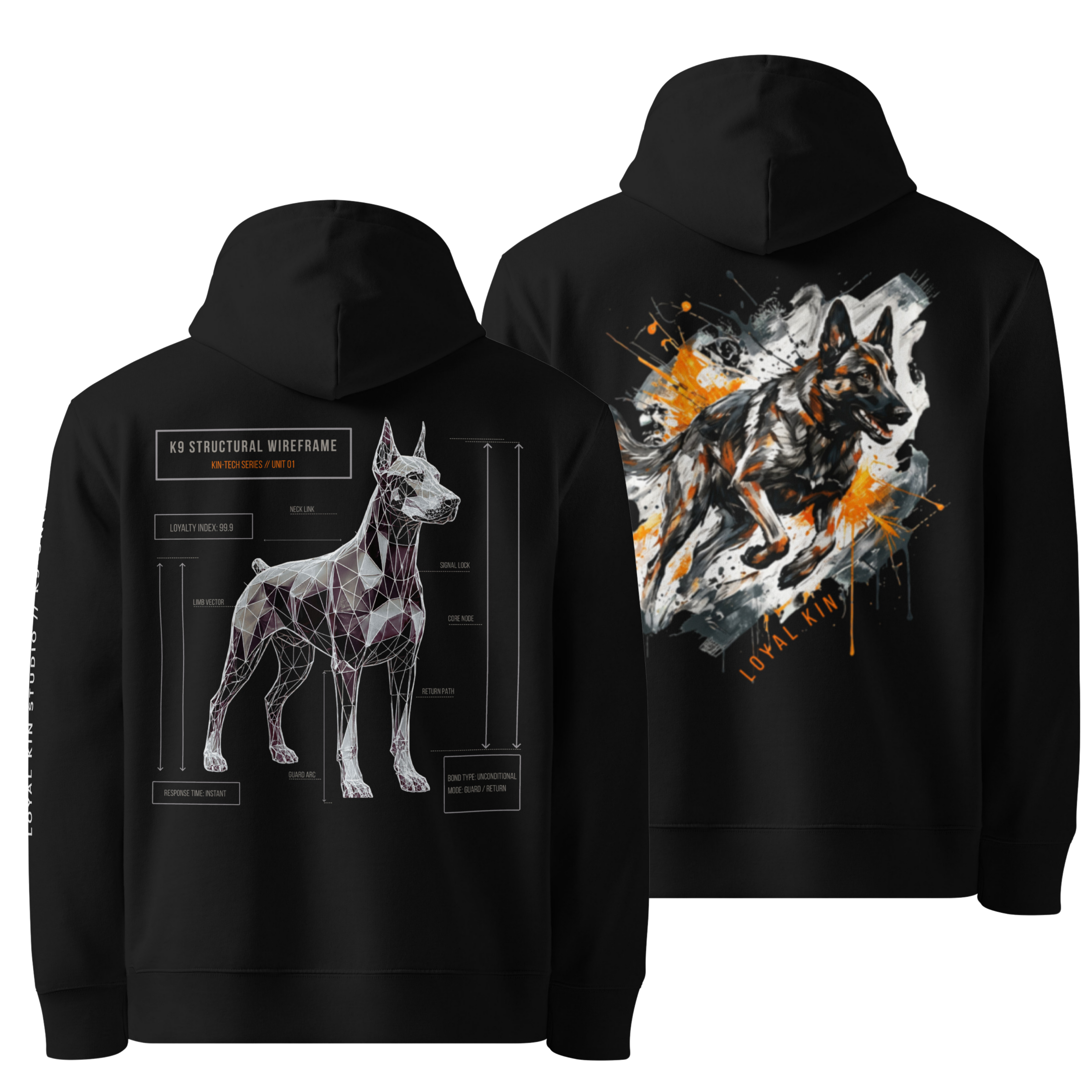 K9 STRUCTURAL WIREFRAME x EXPRESSIVE STROKE – CONTRAST BUNDLE (2 HOODIES)